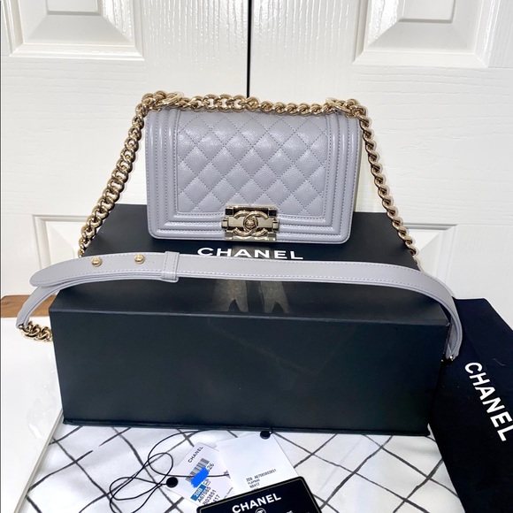 CHANEL BOY BAG SM GREY GHW - Picture 4 of 16